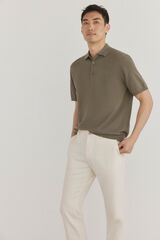 Pedro del Hierro Premium short sleeve cotton polo shirt jersey Green