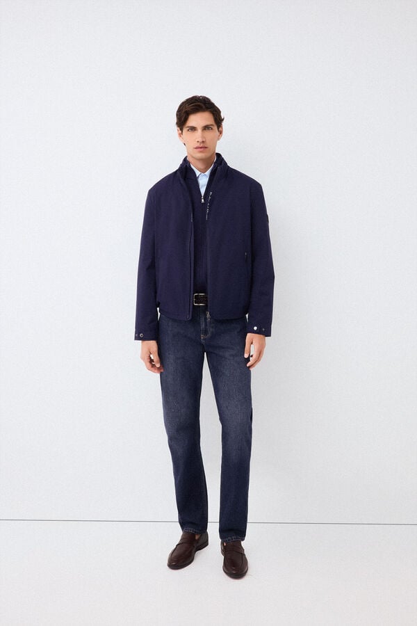 Pedro del Hierro Lightweight technical jacket Blue