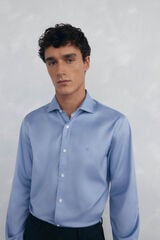 Pedro del Hierro Plain twill shirt, easy iron + anti-odor, slim fit Purple