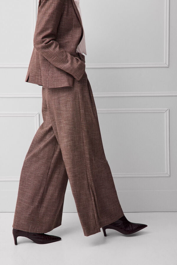 TFP by Tamara Falc&oacute; Plaid trousers White