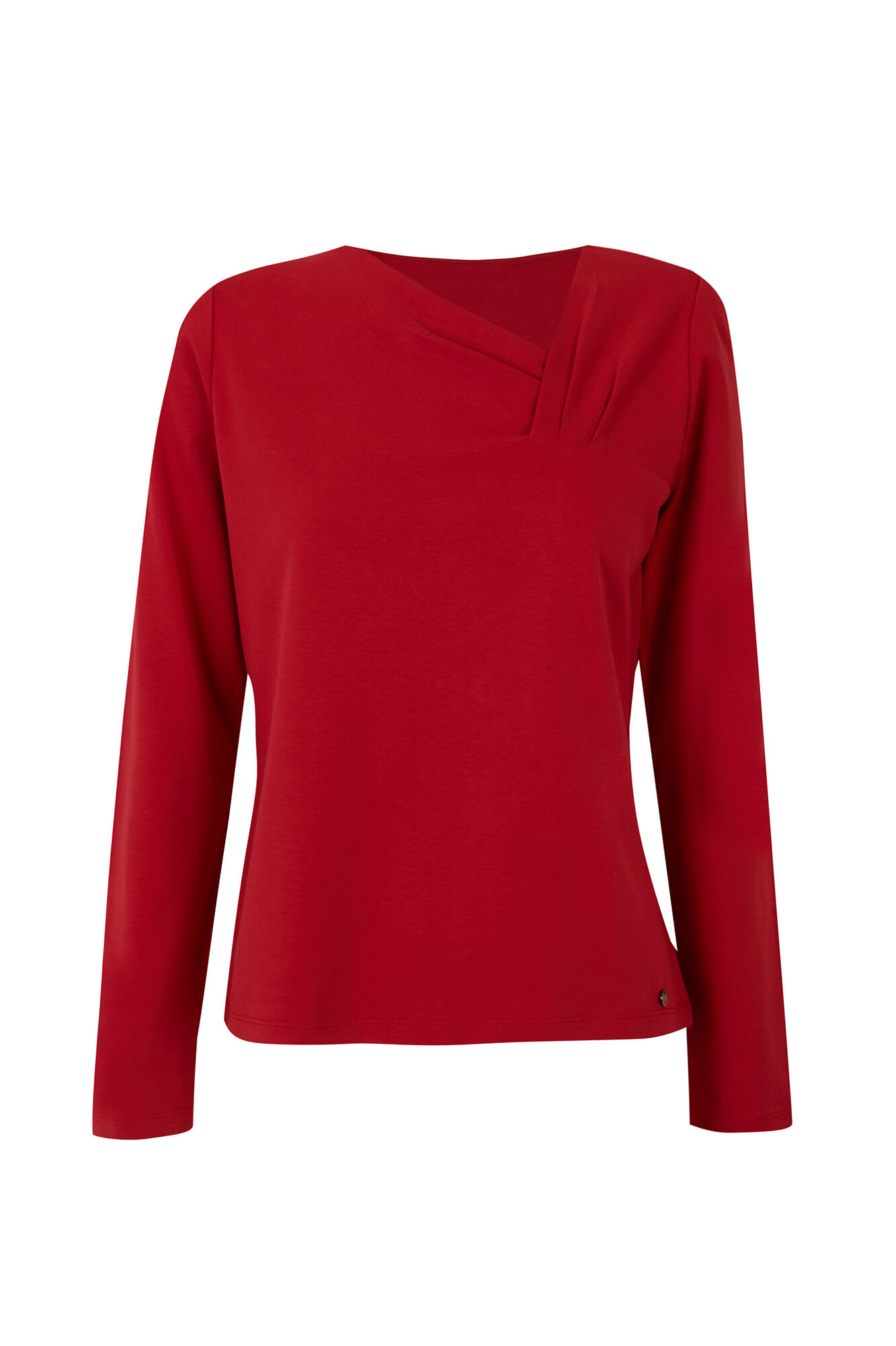 Pedro del Hierro Asymmetric crossover neckline T-shirt