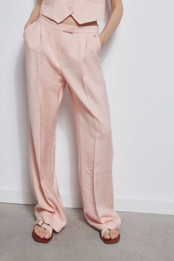 Pedro del Hierro Pleated suit trousers Pink