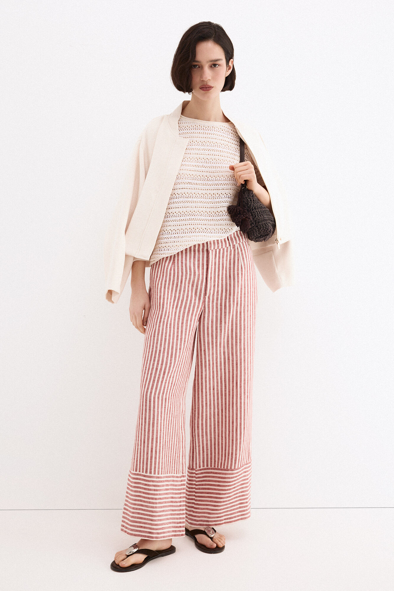 Pedro del Hierro T-shirt de manga curta em tecido perfurado