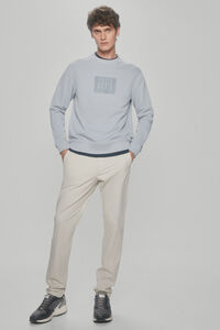 Pedro del Hierro Rubberised logo sweatshirt Grey