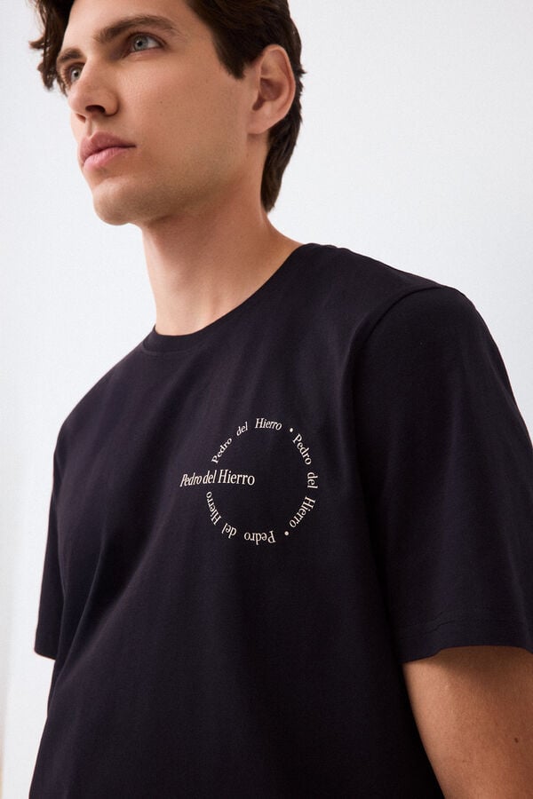 Pedro del Hierro Logo T-shirt Black