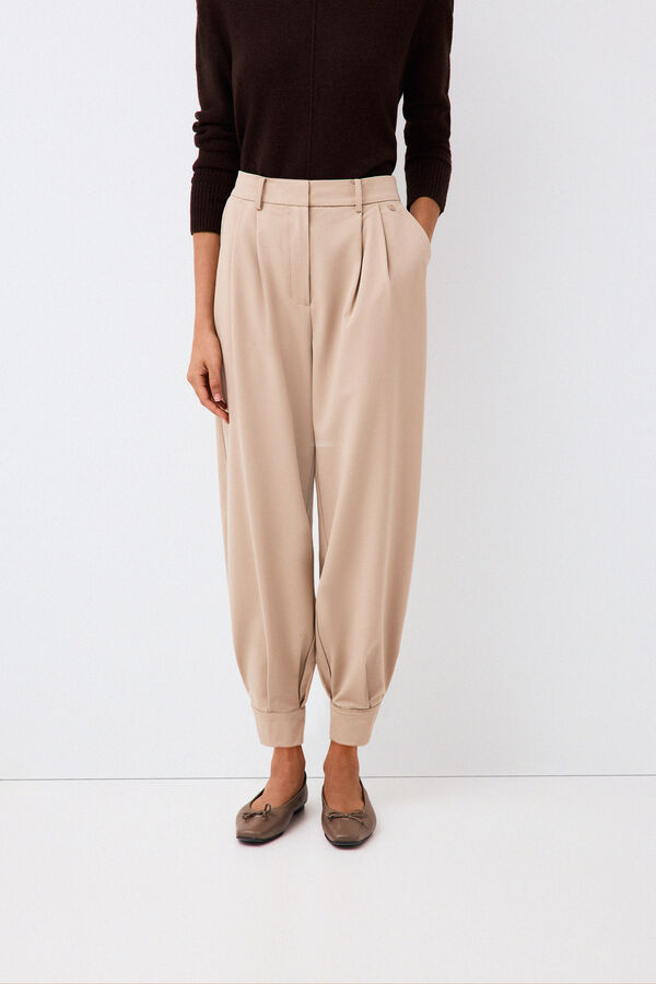 Pedro del Hierro Trousers with pleats Beige