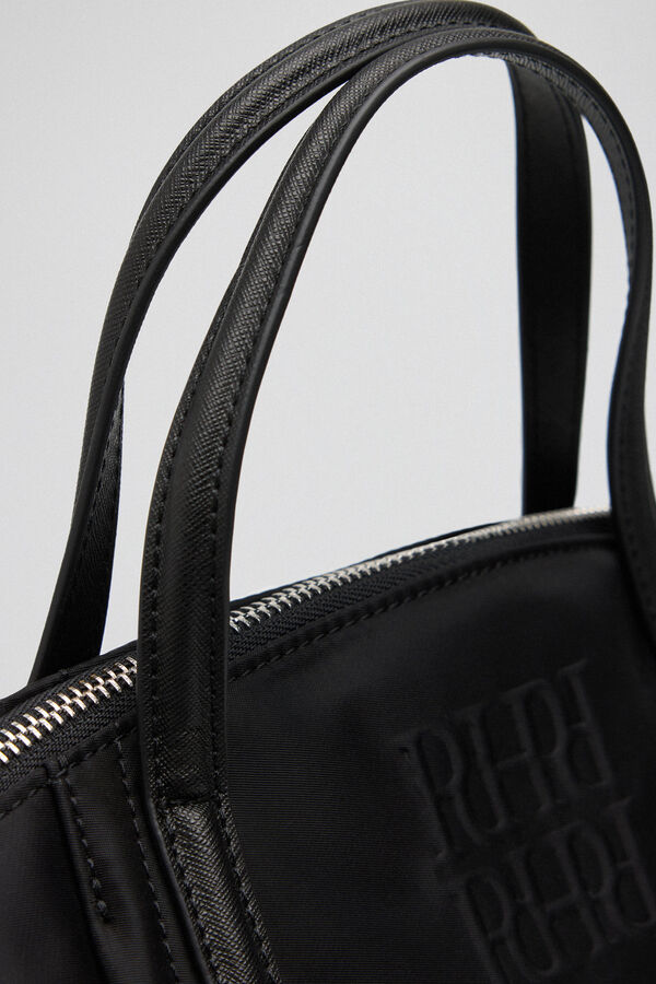 Pedro del Hierro Bolso shopper medio nylon monogram Negro