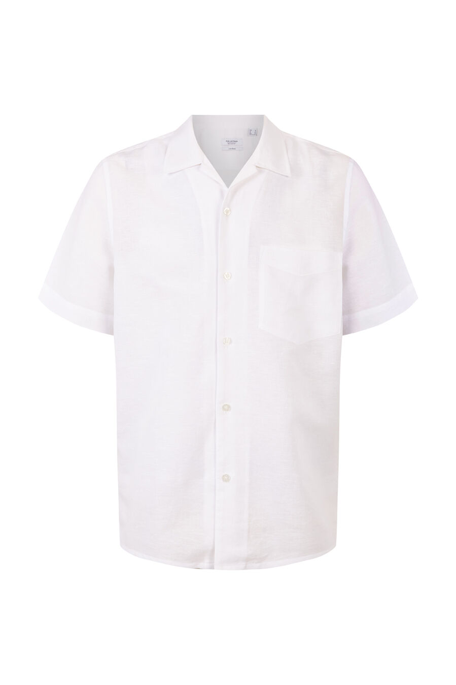 Pedro del Hierro Camisa manga curta em linho e algod&atilde;o