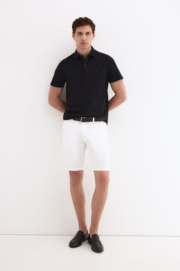 Pedro del Hierro Polo mercerizado Preto