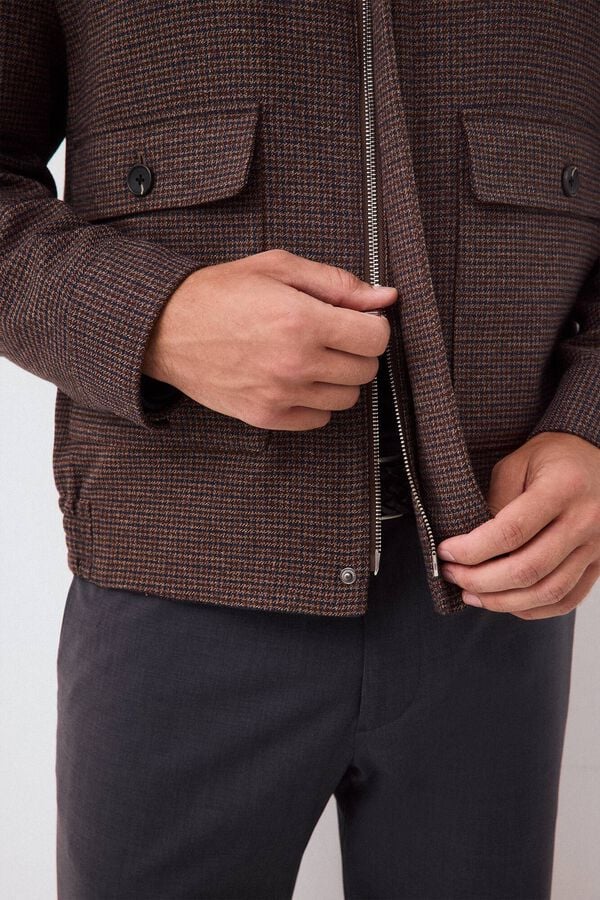 Pedro del Hierro Plaid jacket Brown