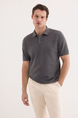 Pedro del Hierro Camisola polo premium manga curta &agrave;s riscas Cizento