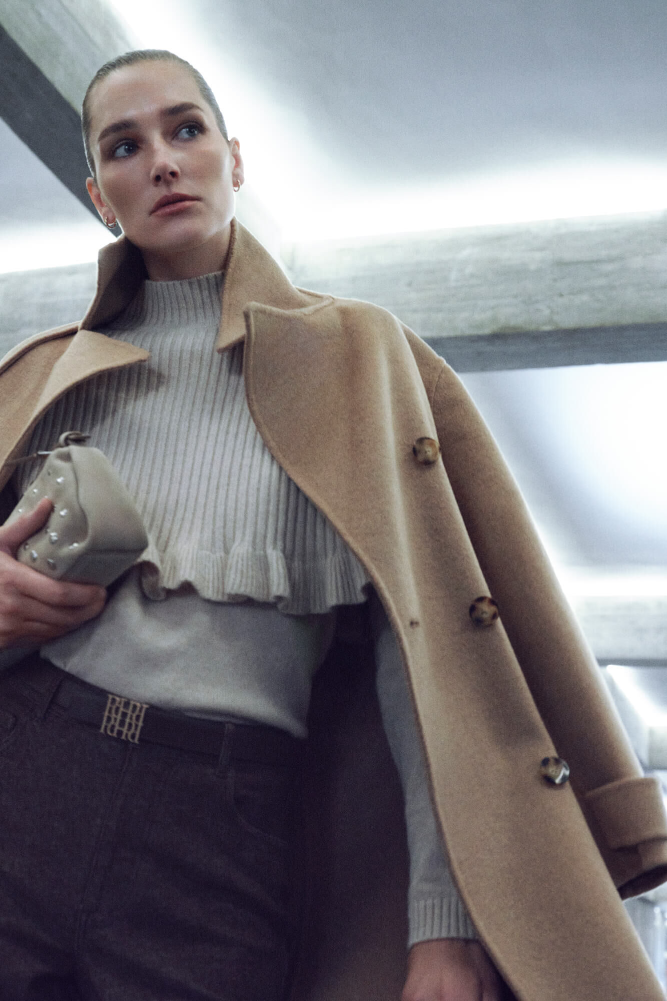 Pedro del Hierro Long double-sided trench coat