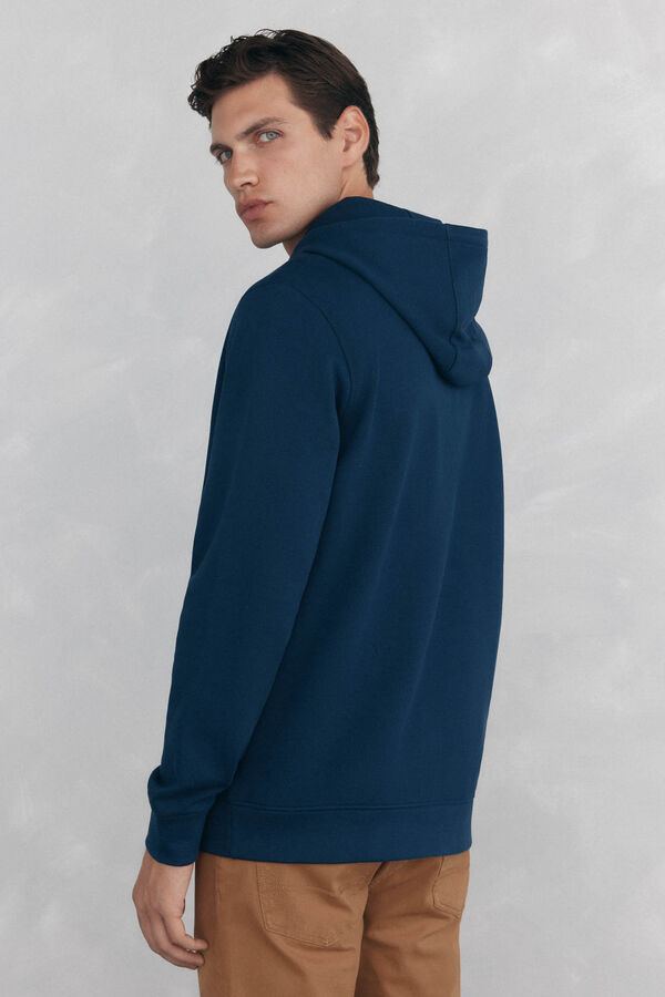 Pedro del Hierro Sweatshirt with hood Blue