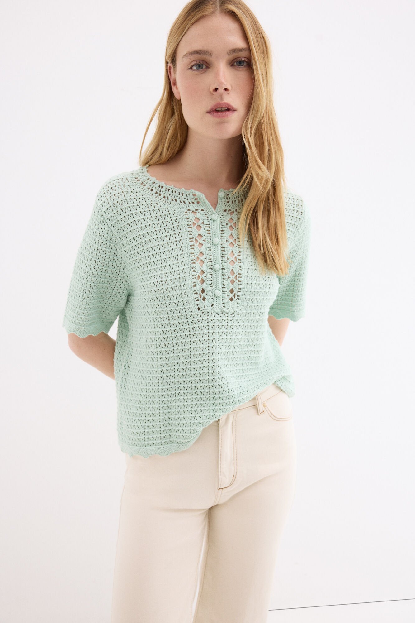 Pedro del Hierro Crochet knit top