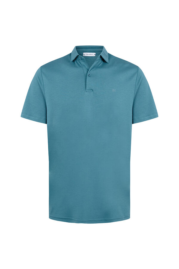 Pedro del Hierro Mercerized polo shirt Turquoise