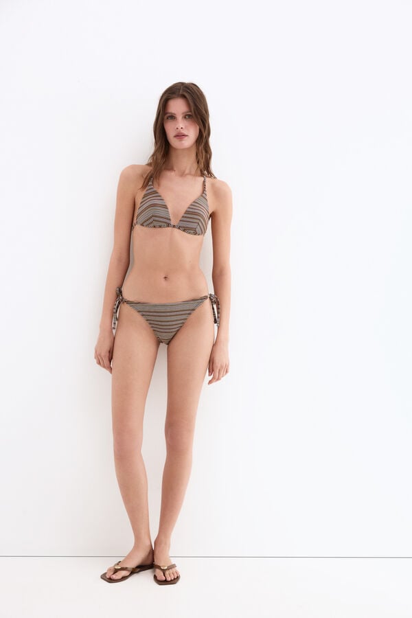 Pedro del Hierro Striped bikini Black