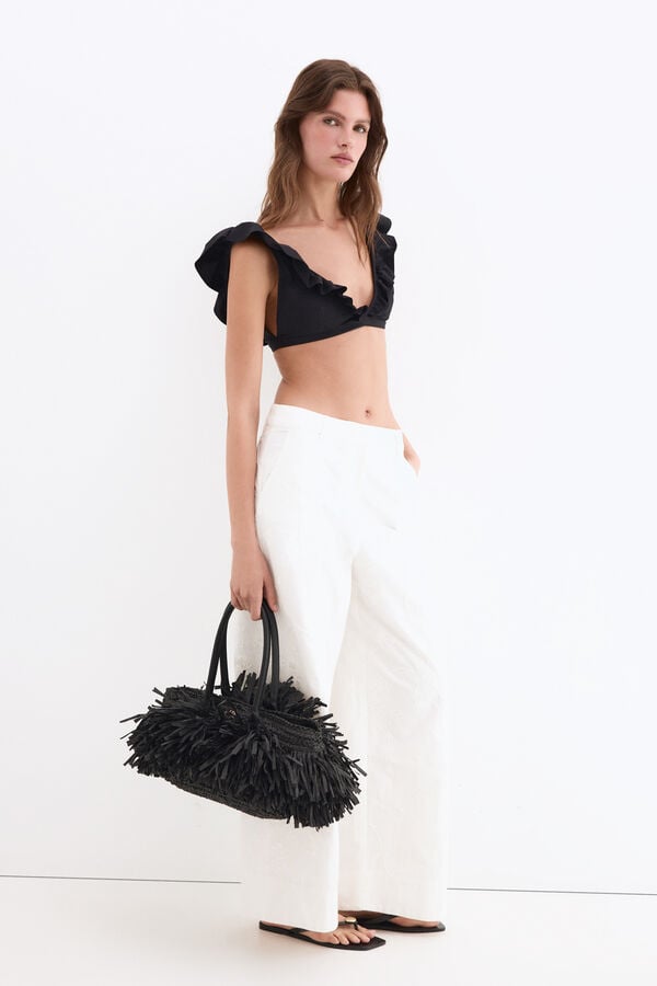 Pedro del Hierro Bikini con volantes Negro