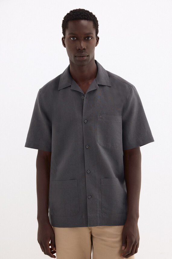 Guayabera lino manga corta