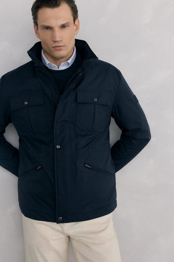 Pedro del Hierro Technical 4-pocket jacket Blue