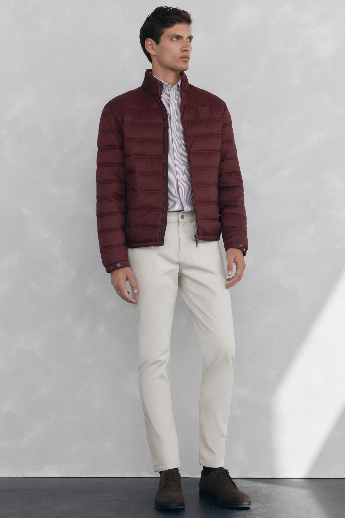 Pedro del Hierro Coloured slim fit 5-pocket trousers.