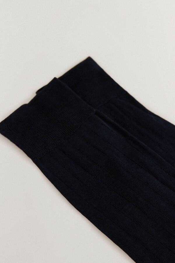 Pedro del Hierro Plain dress socks Blue