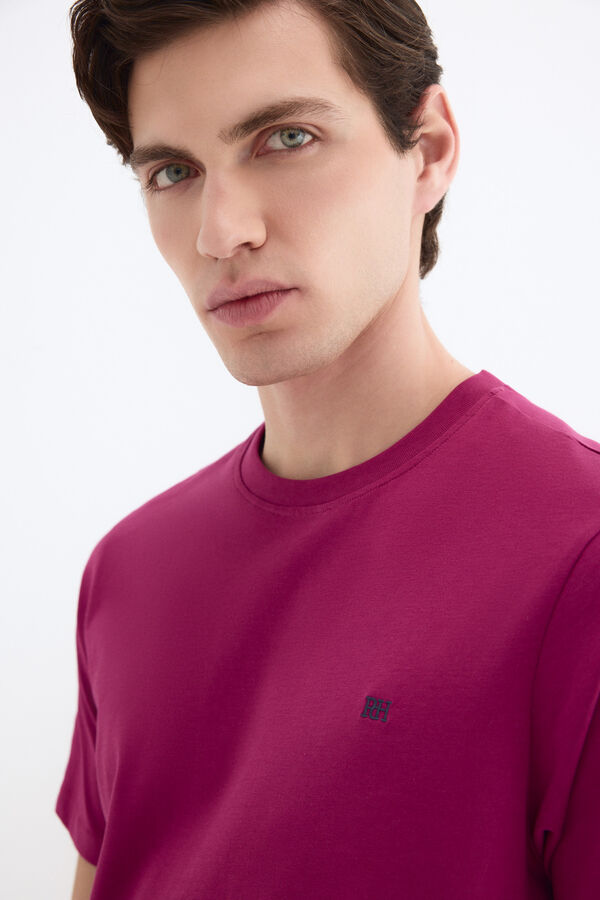 Pedro del Hierro Basic logo T-shirt Purple