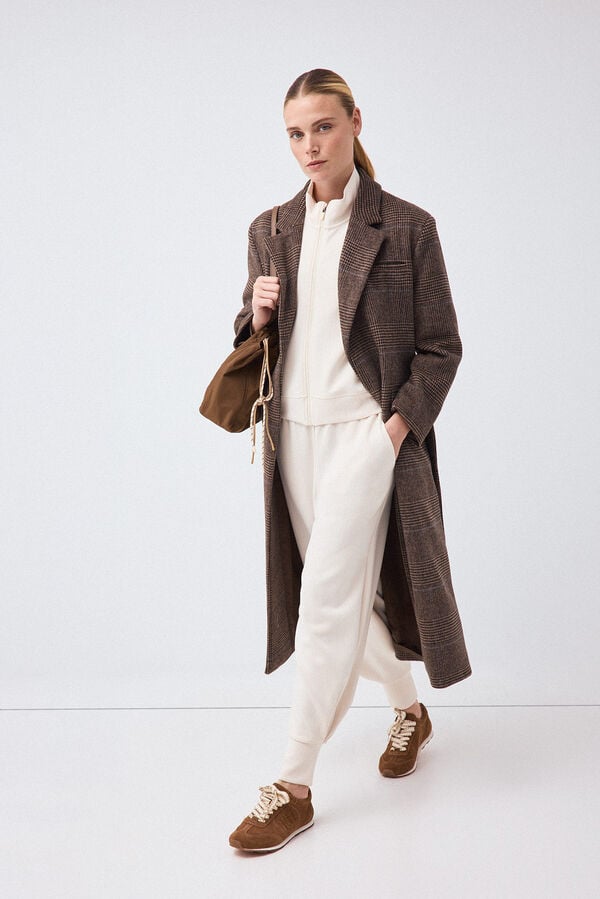 Pedro del Hierro Soft touch jogger trousers Ecru