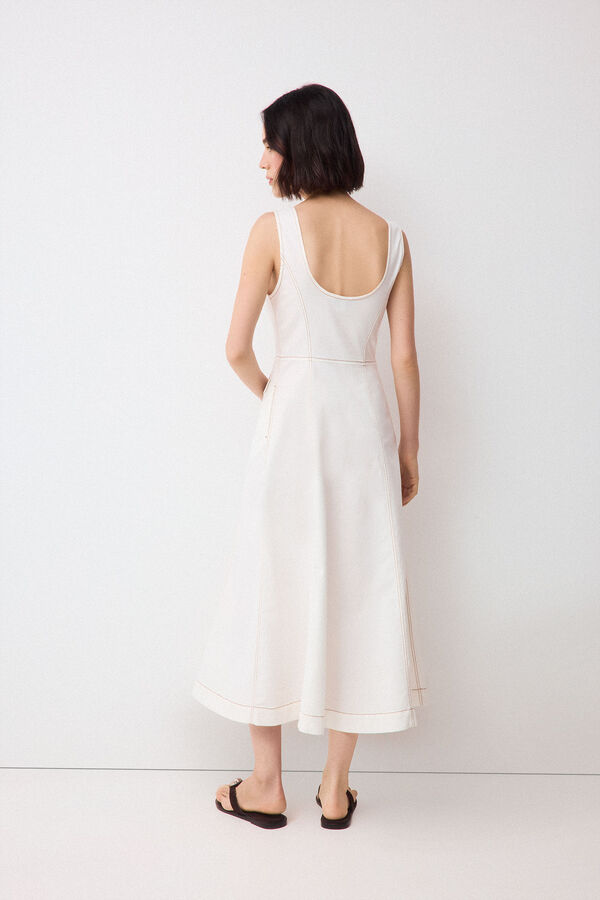 Pedro del Hierro Cotton button dress White