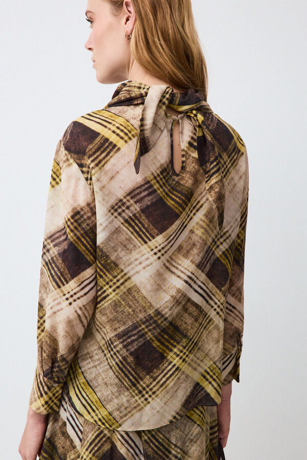 Pedro del Hierro Printed scarf blouse White