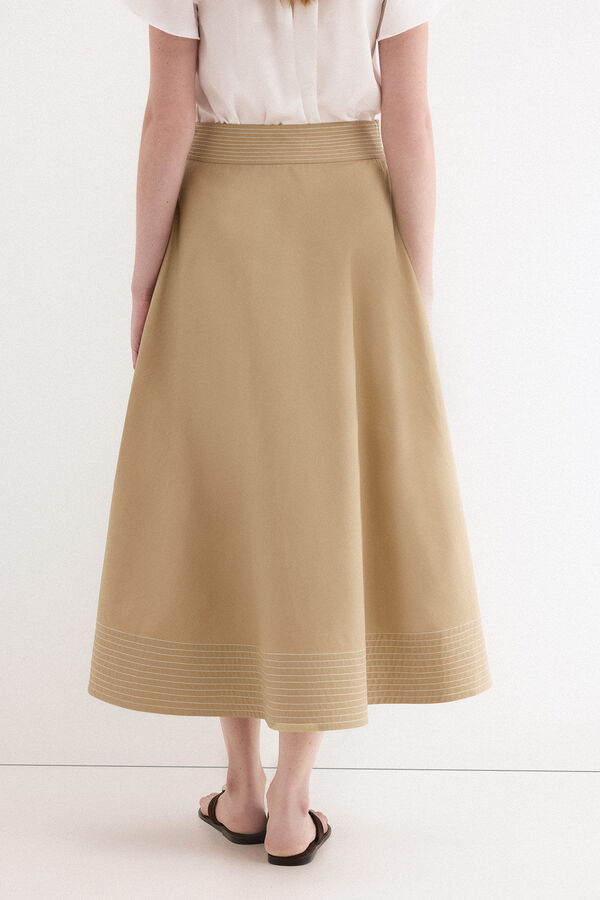 Pedro del Hierro Bow cape skirt Beige
