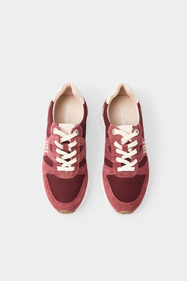 Pedro del Hierro Leather sneaker Burgundy