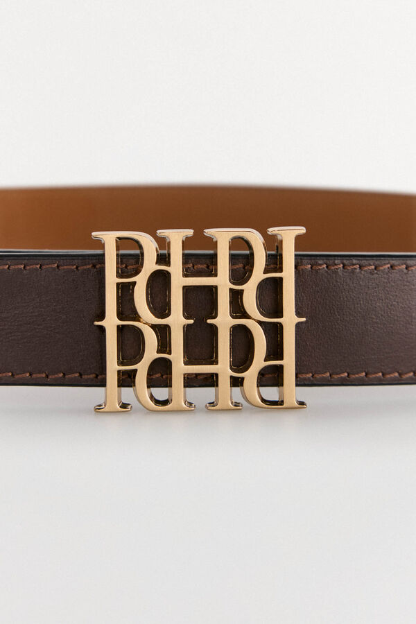 Pedro del Hierro Reversible logo belt Brown