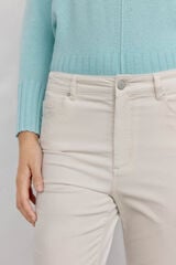Pedro del Hierro Cropped flare velvet pants Ecru