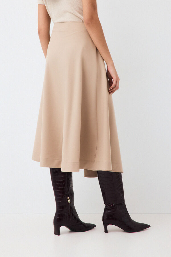 Pedro del Hierro Skirt with buckle detail Beige