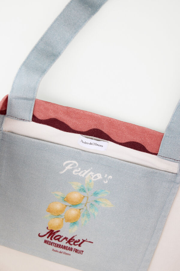 Pedro del Hierro Lemon print bag Turquoise