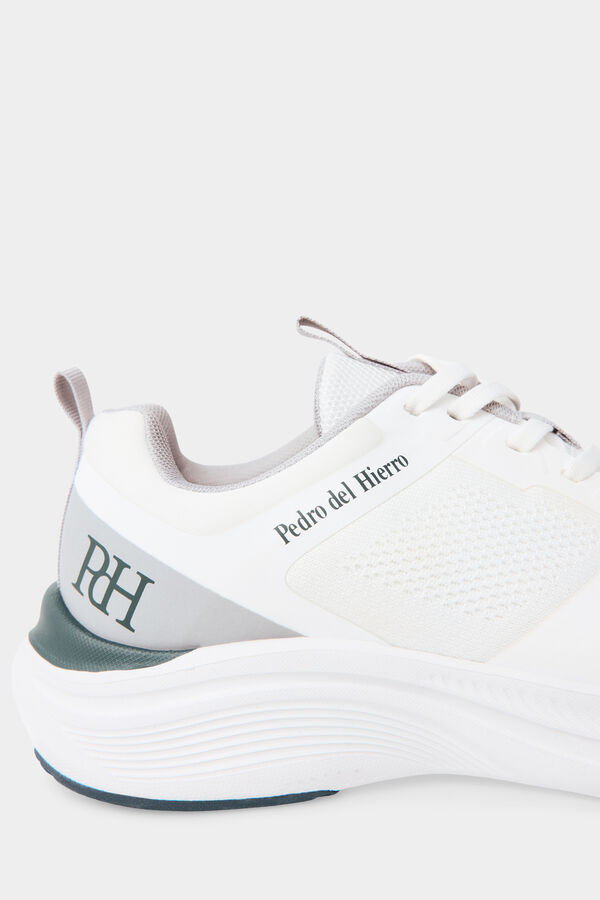 Pedro del Hierro Ultralight fabric lace-up sneaker White