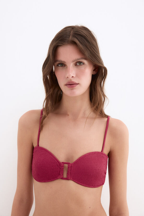 Pedro del Hierro Bikini tejido textura Rosa