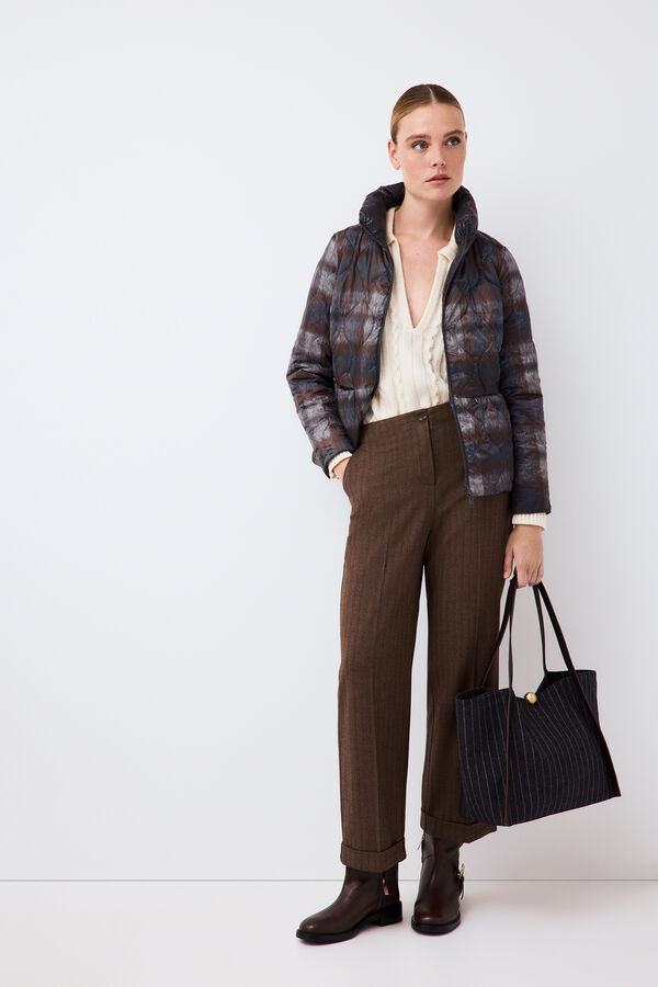 Pedro del Hierro Parka estampada reversible Gris