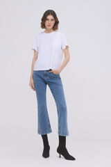 Pedro del Hierro Flare cropped lycra™ t400™ jeans Blue