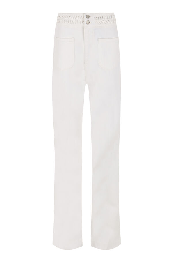 Pedro del Hierro Full length flared jeans Ecru