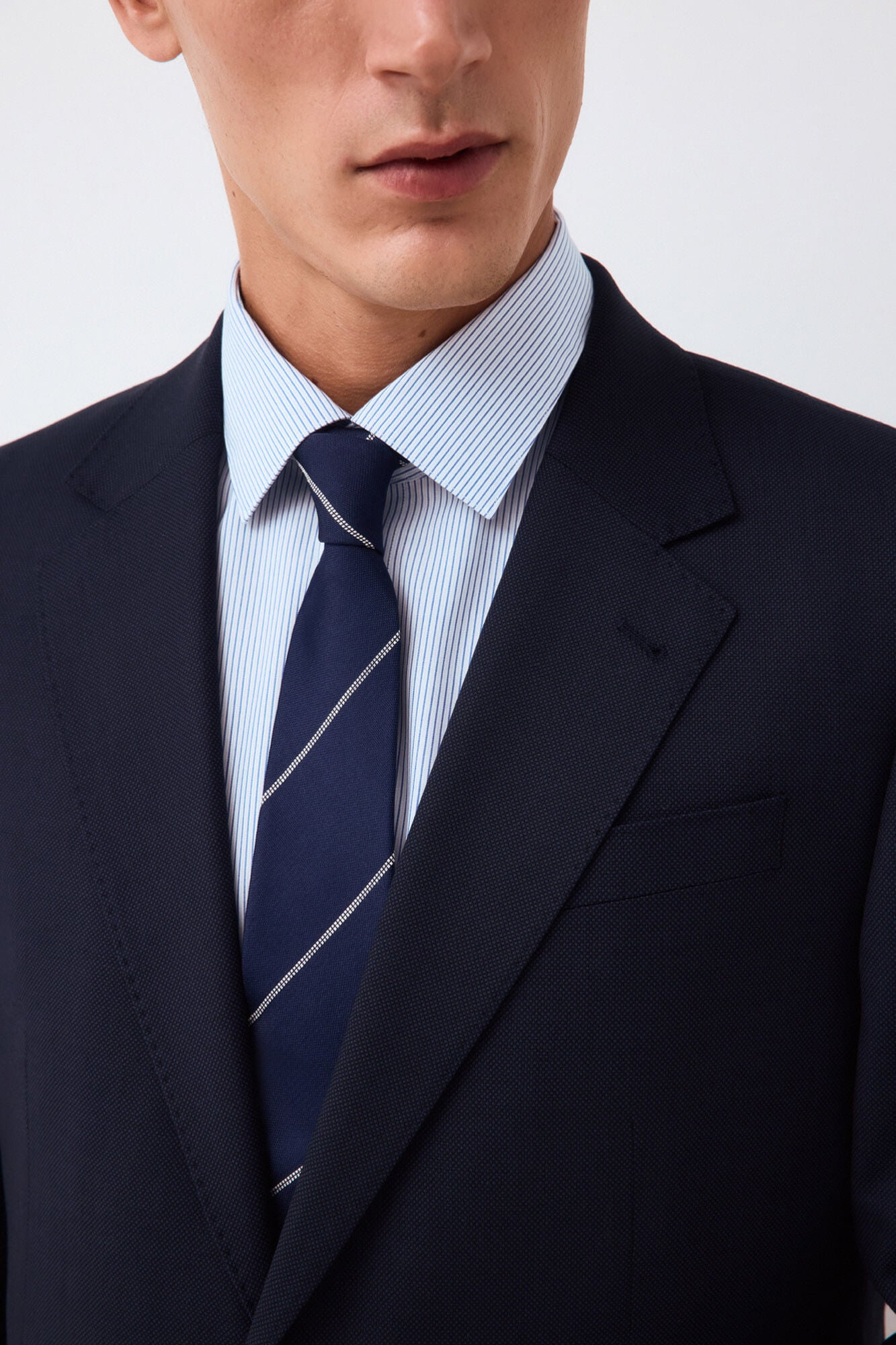 Pedro del Hierro Birdseye slim fit coordinated suit blazer