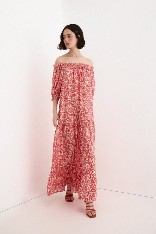 TFP by Tamara Falc&oacute; Contrast tie dress Red