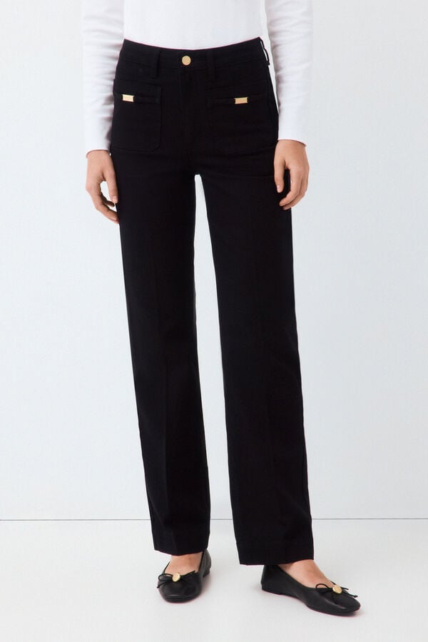 Pedro del Hierro Stovepipe jeans Black