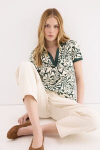 Pedro del Hierro Printed short sleeve polo shirt