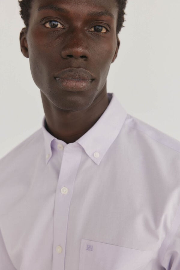 Pedro del Hierro Non iron + anti-stain smooth shirt Purple