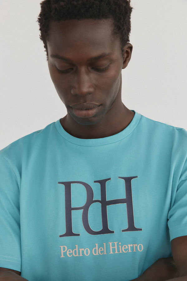 Pedro del Hierro Logo T-shirt Turquoise