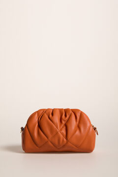 Pedro del Hierro Soft leather quilted pouch bag Orange