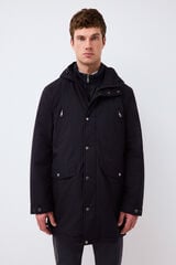 Pedro del Hierro Long four-pocket parka Blue