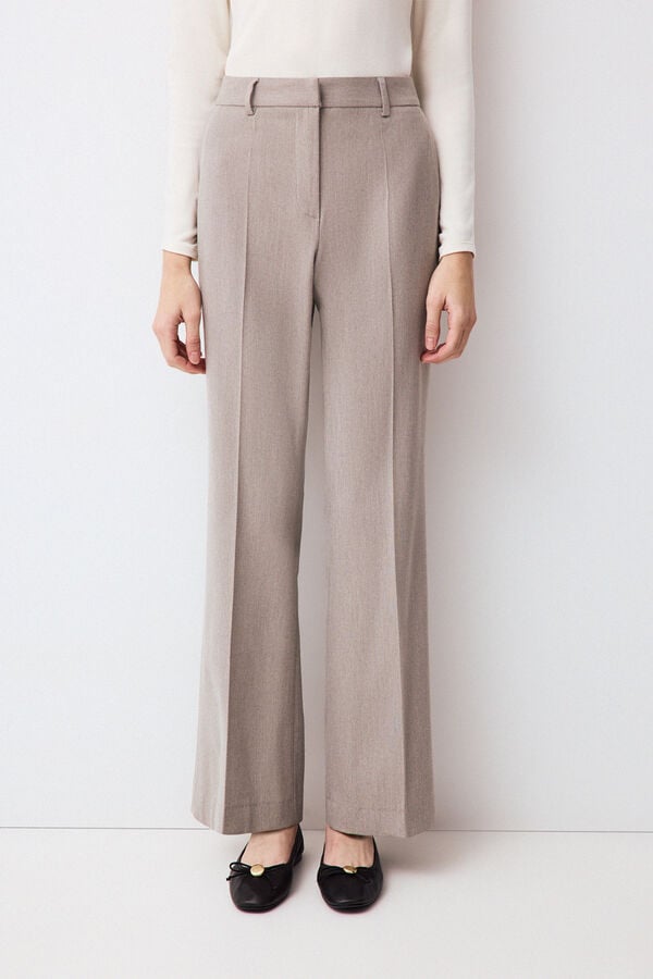 Pedro del Hierro Flare trousers Grey