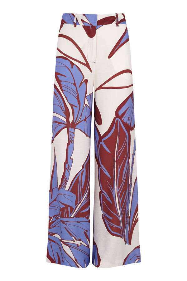 Pedro del Hierro Classic wide flare trousers Blue